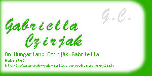 gabriella czirjak business card
