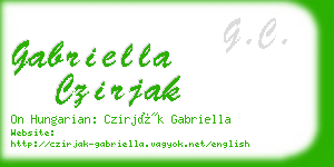 gabriella czirjak business card